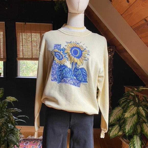 Vintage Sunflower Sweater - Picture 1 of 5